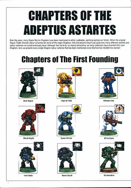 adeptus astartes chapters